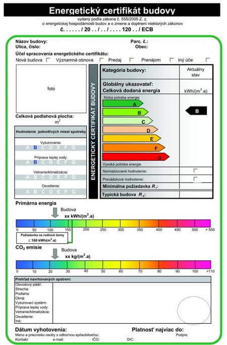 Energetický certifikát